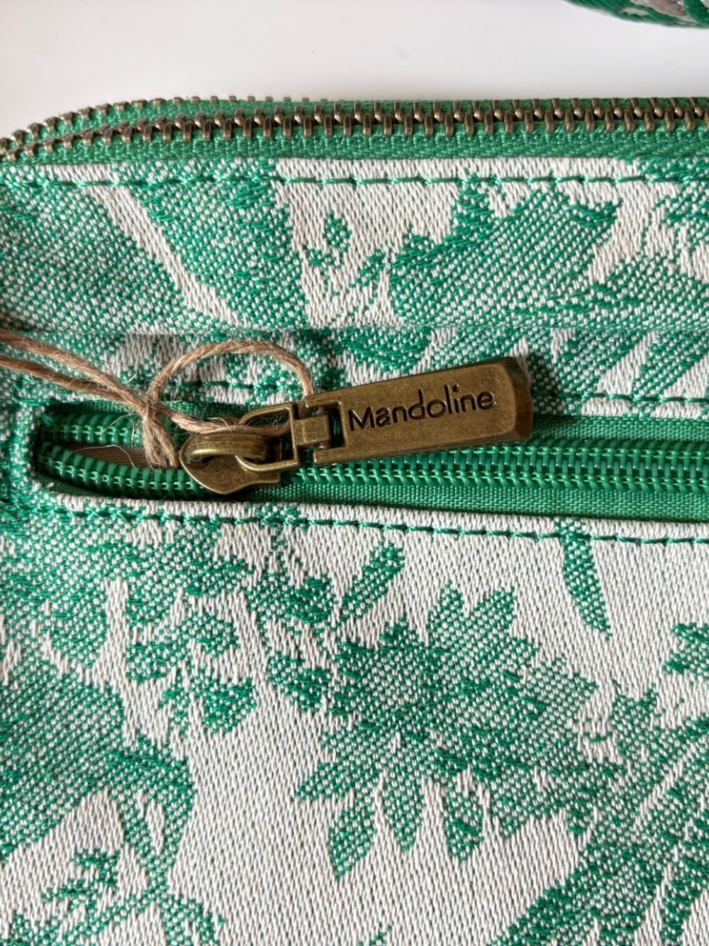 European Mandoline Fabric and Vegan Leather Crossbody Purse NWT - Picture 9 of 10